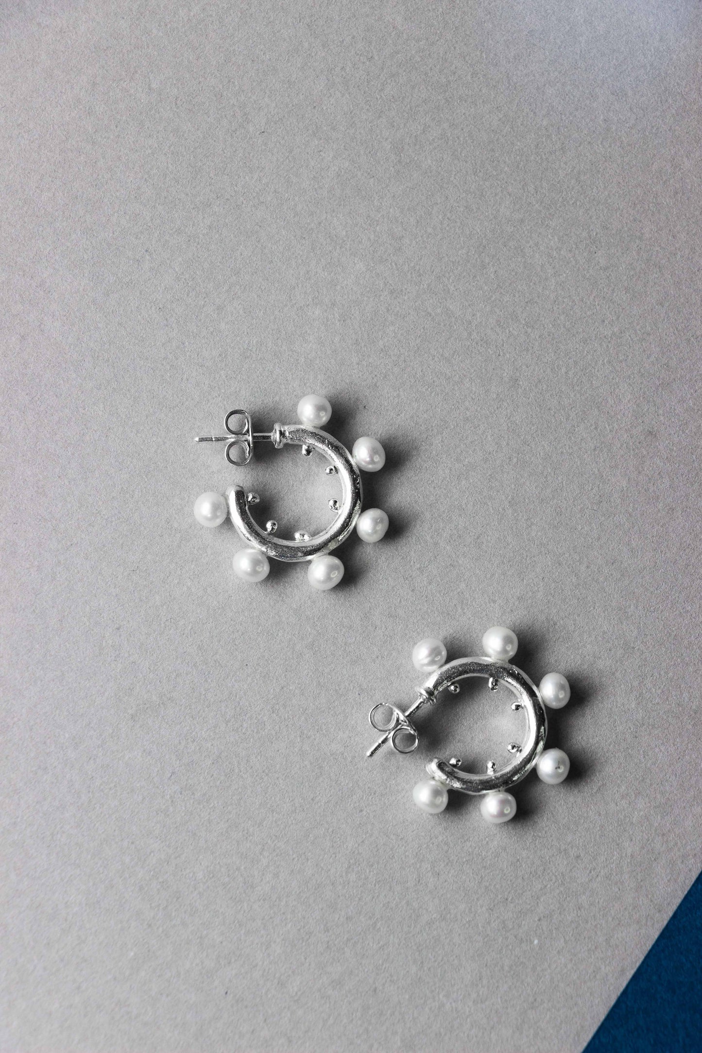 Pendientes plata con perlas