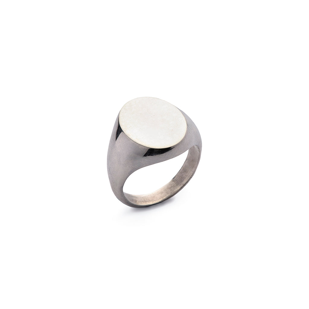Anillo tipo sello plata