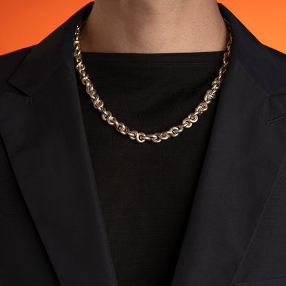 Collar plata infinito hecho a mano