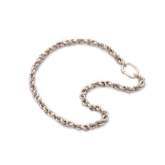 Collar plata infinito con mosquetón