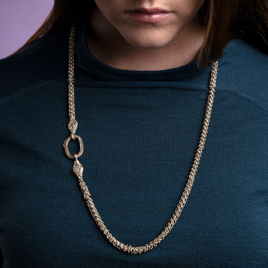 Collar serpiente plata