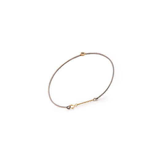 Pulsera Diamante plata y oro