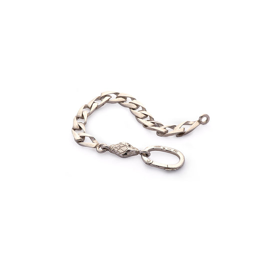 Pulsera Serpiente plata brillante