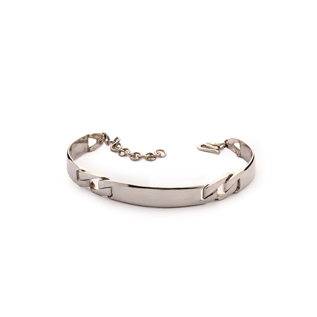 No me olvides pulsera plata